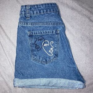 DENIM HIGH WAISTED SHORTS